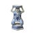 Ceramic Oriental Ceramic Blue White Man Holding Dish Figure For Sale - Image 7 of 7