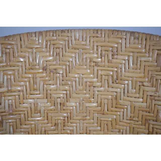 Glass Top Bamboo Table + 4 Iron Wicker Chairs For Sale - Image 11 of 18