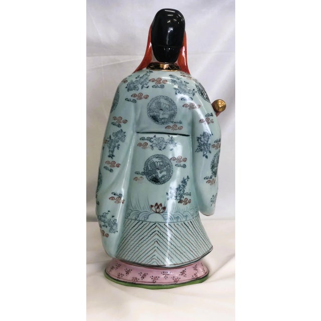 Chinese Vintage 1940s Fu Xing Chinese God of Good Fortune Figurine For Sale - Image 3 of 7