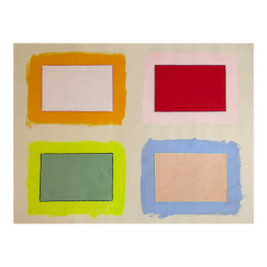 Original Painting | Colorful Abstract Geometric Painting, Multicolor, 30 X 40 In.