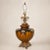 Metal 1960s Hollywood Regency Brown Glass Urn Table Lamp, Crystal Prisms, 32 Inch For Sale - Image 7 of 18