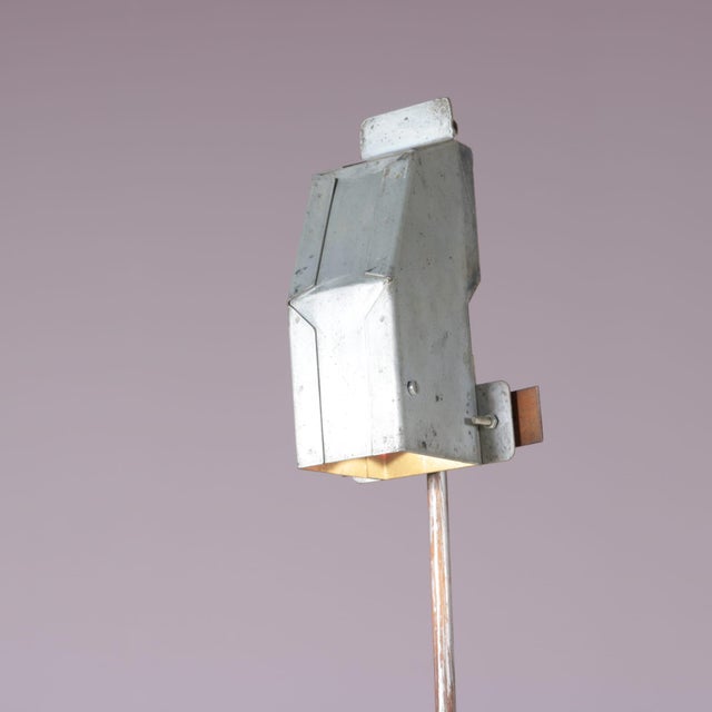 Vintage Belgian Brutalist Floor Lamp in Stone and Metal by Gerard Kuijpers, 1990s For Sale - Image 6 of 15