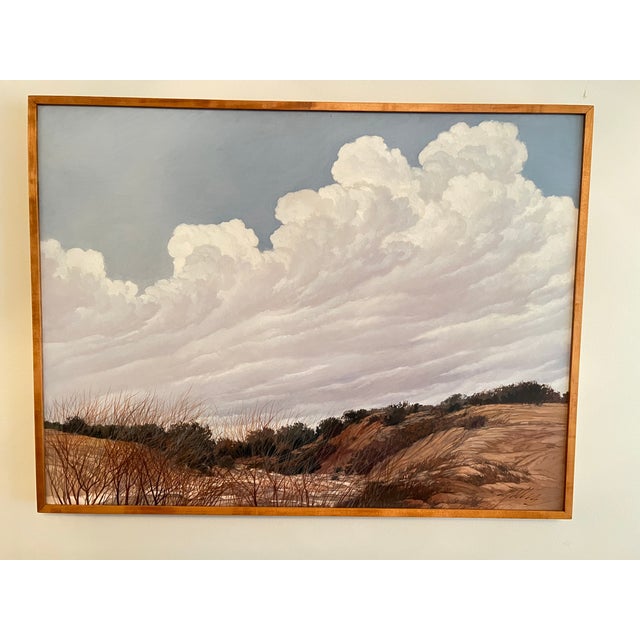 Framed Oil on Canvas painting, "Willow Thicket, Dry Creek," signed on the lower right, Tallie. Artist is Tallie Moore...