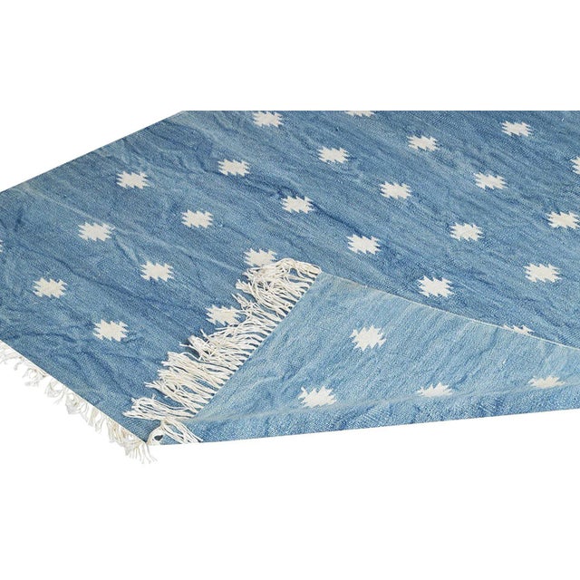 Boho Chic Iris Rug, 4x6, Blue & White For Sale - Image 3 of 5