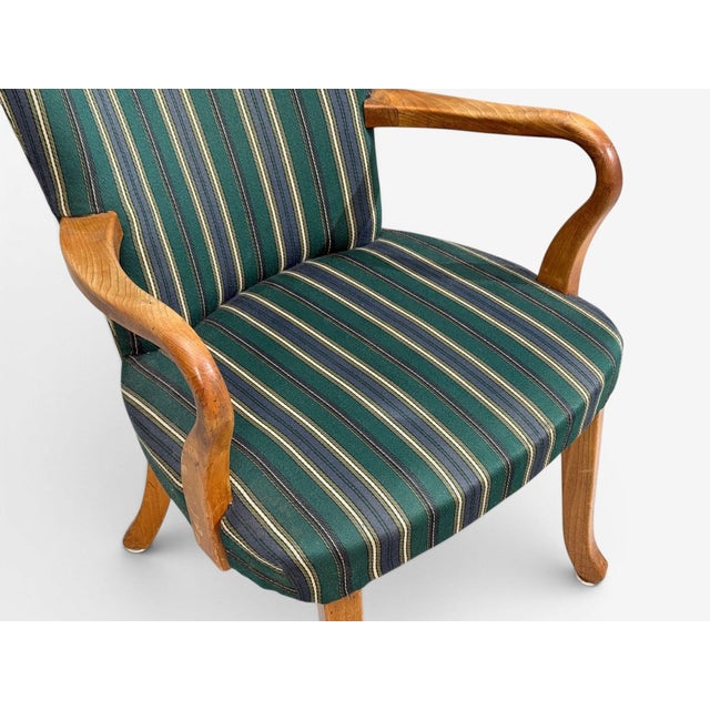 Alfred Christensen Style, Armchair, Bentwood, Fabric, Sweden, 1960s For Sale In New York - Image 6 of 11