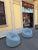 Mid-Century Modern Set of Vintage Tub Chairs in Light Blue Bouclé Fabric, 2000s For Sale - Image 3 of 13