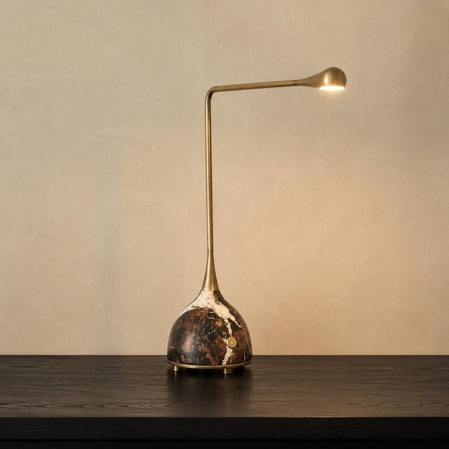 2020s MIX Marble & Brass Table Lamp For Sale - Image 5 of 5