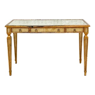 Vintage Regency Theodore Alexander Eglomise Writing Desk For Sale
