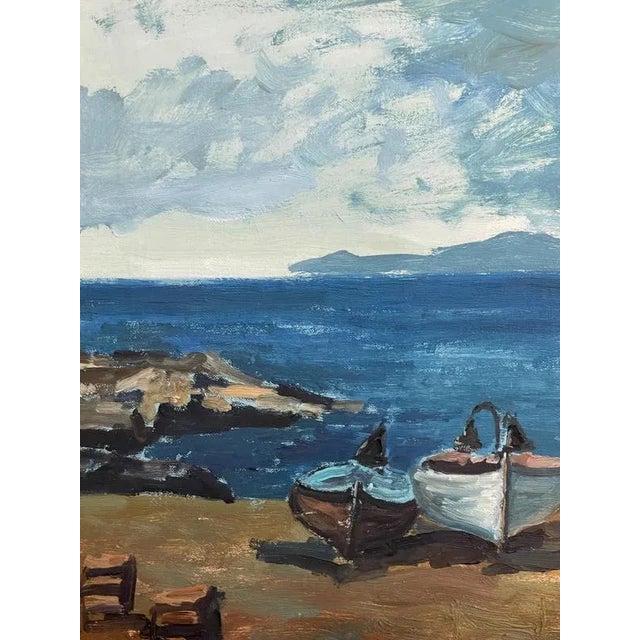 G. Brambilla, Marina, Oil on Canvas, Framed For Sale - Image 5 of 8