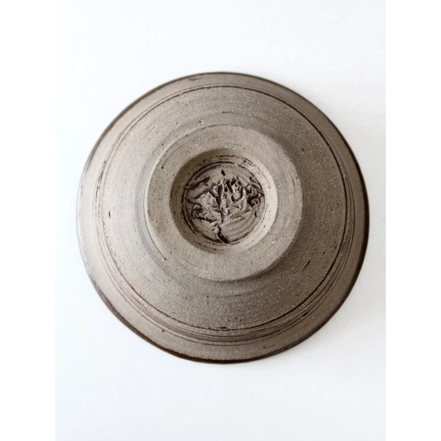 Brown Vintage Studio Pottery Bowl For Sale - Image 8 of 8