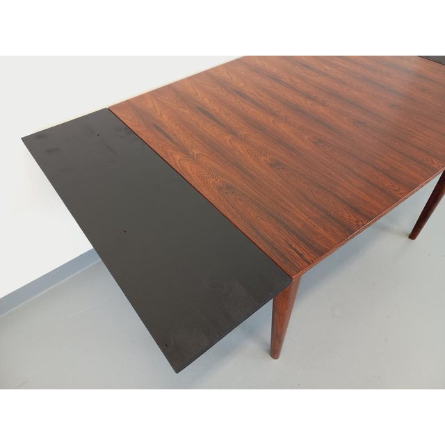 Vintage Scandinavian Style Dining Table in Rosewood with Extensions, 1960s For Sale - Image 4 of 18