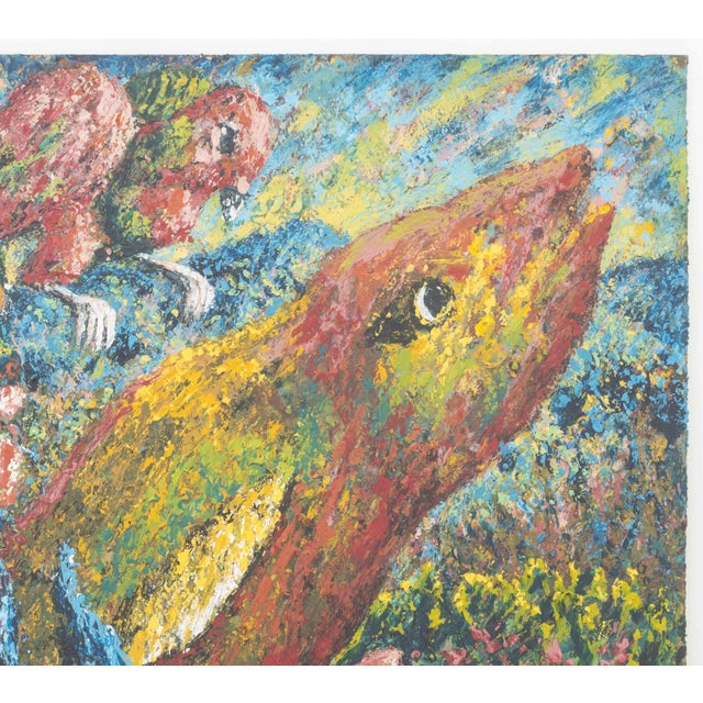 Helen Sebidi Untitled Mixed Media on Paper, 1994 For Sale - Image 4 of 9