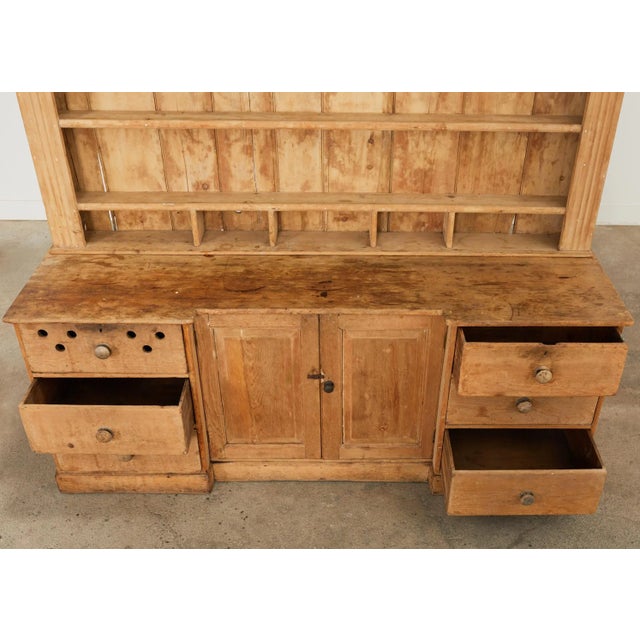 18th Century French Provincial Pine Farmhouse Dresser With Cupboard For Sale - Image 10 of 12