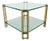 T24 Coffee Table in Brass with Double Glass Tops by Peter Ghyczy, 1970s For Sale