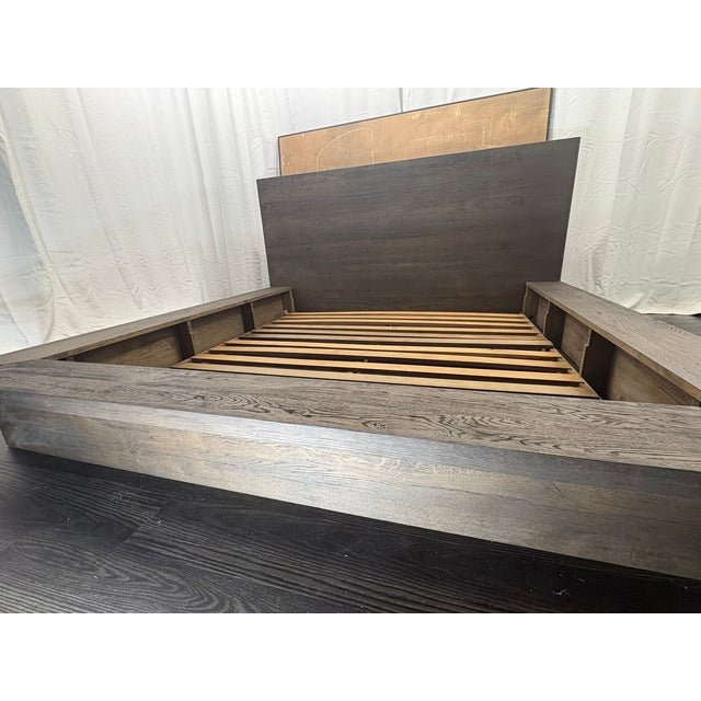 Brown Rh Drifted Reclaimed Oak Panel Bed – King Brown Oak |European Oak | Designed by Nils Verhoeven For Sale - Image 8 of 18