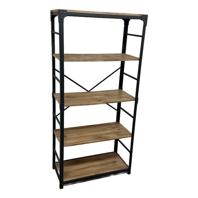 Urban Industrial Angle Iron Bookcase For Sale