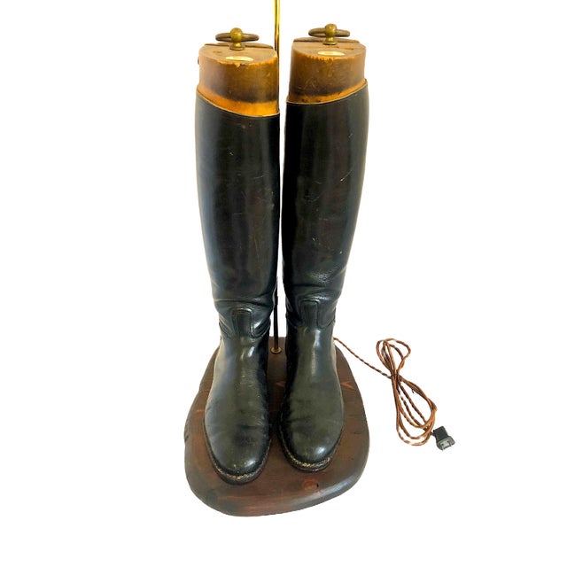 Why special? Oh, the pair of boots and their trees, of course. This unique, custom-made lamp was undoubtedly hand-crafted...