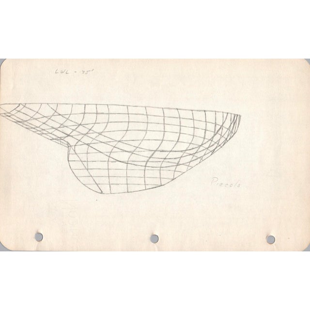 Mid-Century Modern 1940s Maine Marine Architectural Drawing on Paper For Sale - Image 3 of 3