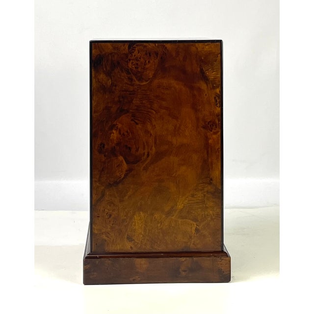 Vintage Italian Burl Wood 4-Drawer Nightstand or Side Chest For Sale - Image 10 of 13