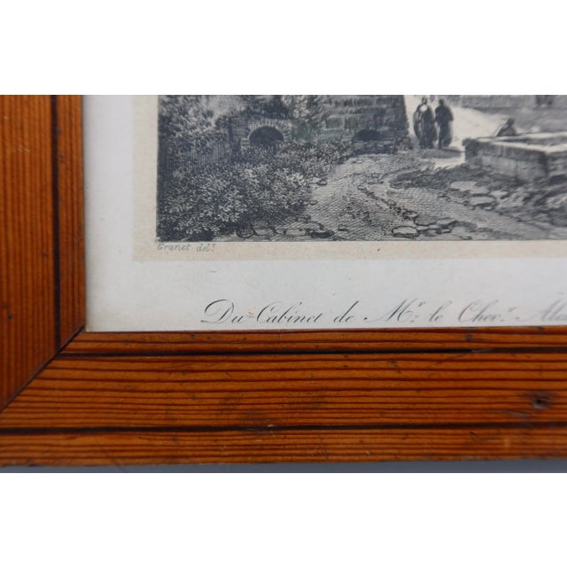 Pair of Antique Framed Engravings — Granet, Roman Architecture, 19th Century For Sale In Austin - Image 6 of 8