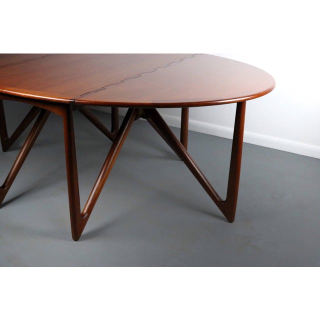 Wood Peter Hvidt and Orla Mølgaard-Nielsen Teak Drop-Leaf Teak Table For Sale - Image 7 of 9