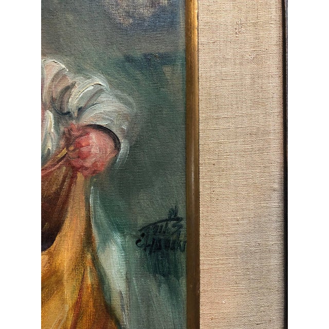 Impressionist Moshe Chauski, Israeli Oil Painting Modernist Impressionist Painting Farmer with Sack, 1973 For Sale - Image 3 of 3