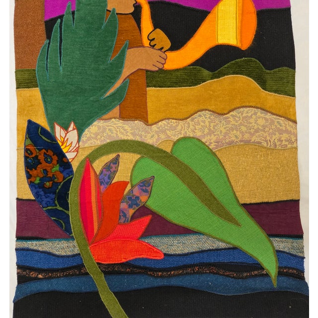 Textile Vintage Helen Webber 1979 Limited Edition 20/100 Tapestries Jungle/on the Way to the Ark Piece 1 & 3 For Sale - Image 7 of 18