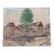 20th Century French Village Square Painting For Sale