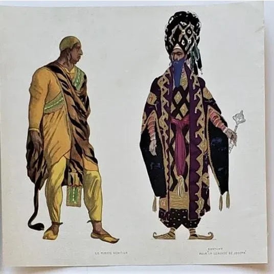 Art Deco Set of 3 -1923 Art Deco Ballets Russes Fashion Costume Design Lithographs -Leon Bakst For Sale - Image 3 of 5