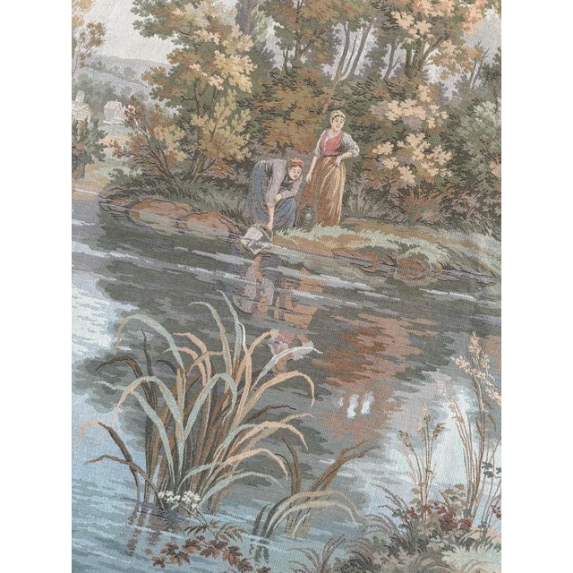 French Aubusson Style Jacquard Tapestry, 1980s For Sale - Image 3 of 17