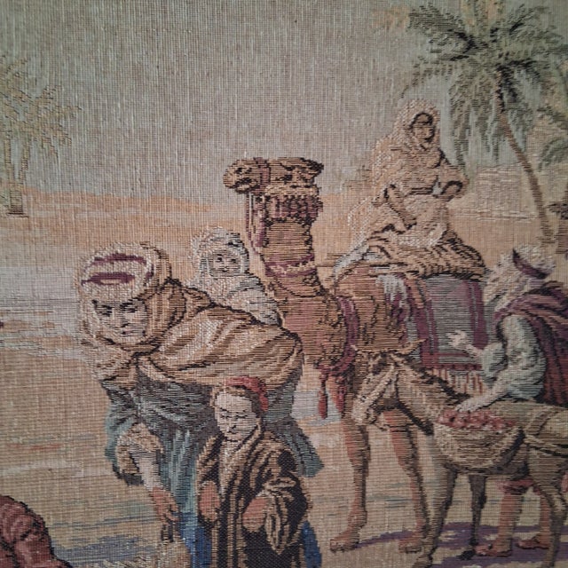 Figurative Framed Early Twentieth Century Middle Eastern Orientalist Tapestry For Sale - Image 3 of 6