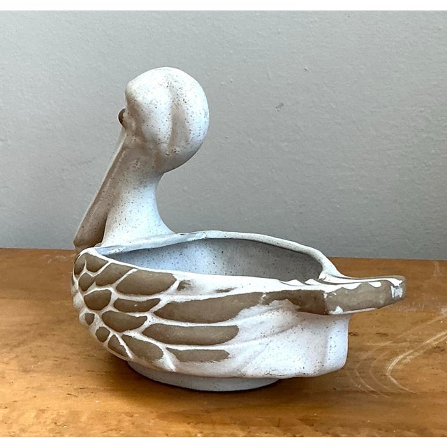 Vintage Ceramic Pelican Bowl For Sale - Image 11 of 12