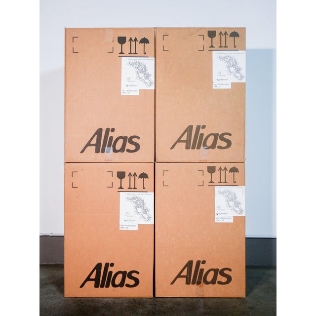 Laleggera Painted Chairs by Michelangelo Pistoletto for Alias, 2009, Set of 4 For Sale - Image 13 of 14