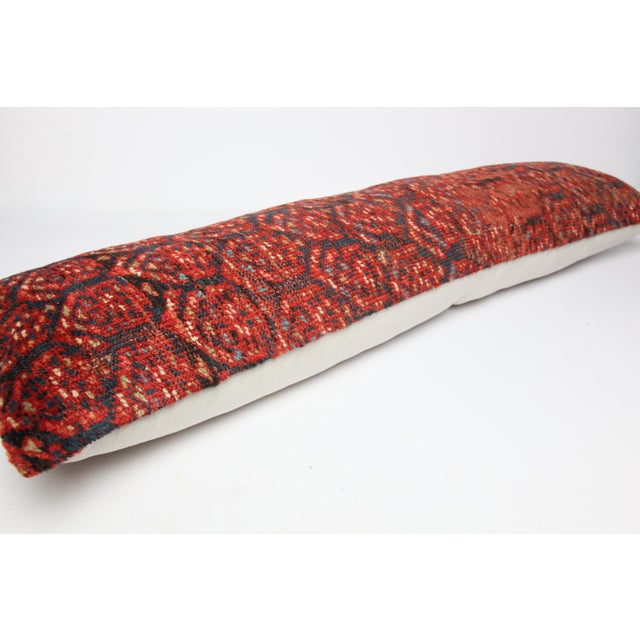 Contemporary Antique Organic Handmade Rug Pillow Cover -14'' X 47'' For Sale - Image 3 of 10