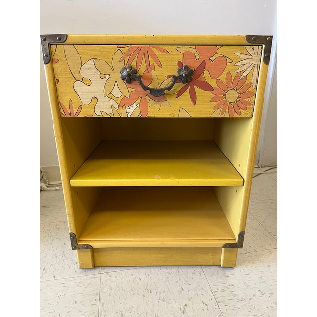 1970’s Drexel Whimsy Painted Flowers Nightstand Chairish