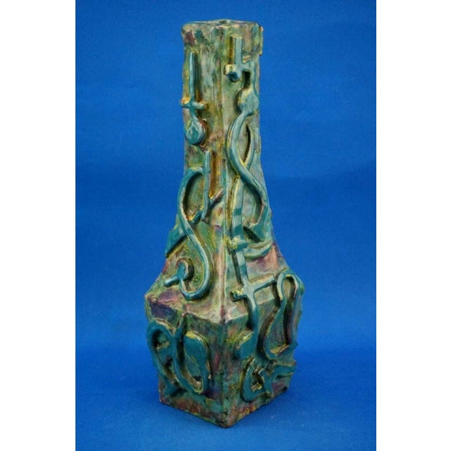 Vintage Sculptural Vase in Stoneware by Roger Guerin, 1960s For Sale - Image 9 of 18