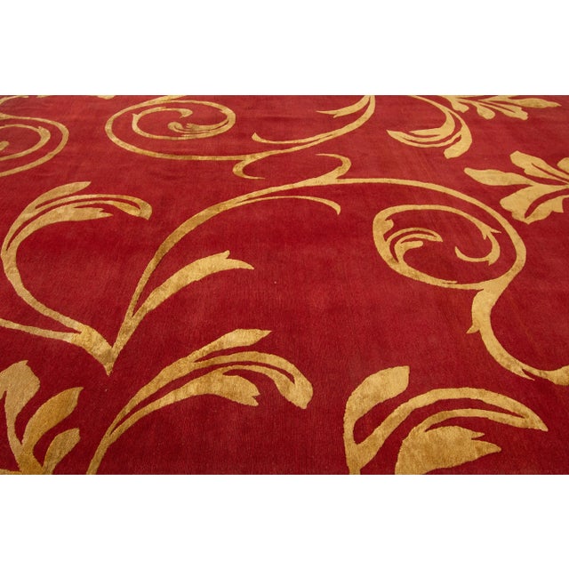 Textile Contemporary Nepalese Rug, 9' X 12' For Sale - Image 7 of 9