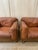 Italian Leather Club Chairs, 1960s, Set of 2, in Good conditions. Designed 1960 to 1969