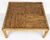 Vintage Bamboo Coffee Table, manner of Gabriella Crespi Offered for sale is a square vintage coffee table created in...