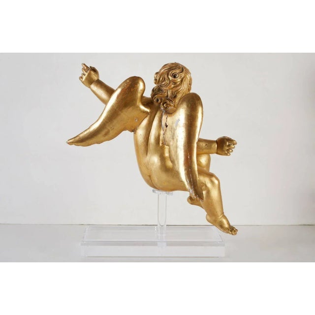 Figurative Rare, Early 19th Century, Gilded Presentational Cherubim, circa 1825 - A Pair For Sale - Image 3 of 9