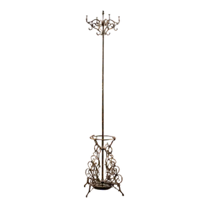 Early 20th Century Japanned Barber Shop Coat Rack