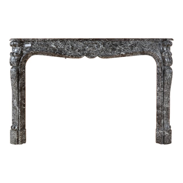 18th Century Antique Louis XV Bleu Tigre Marble Fireplace Mantel For Sale