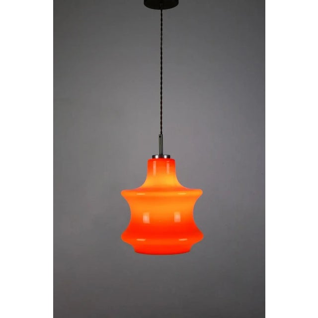 Mid-Century Orange Glass Pendant Lamp, 1970s For Sale - Image 18 of 18