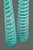 Mid-Century Modern Mid 20th Century Modern Retro Pair Bud Vases Art Glass Turquoise Blue Spiral 12'' & 10'' High For Sale - Image 3 of 7