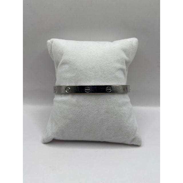Contemporary Cartier 18k White Gold Love Bracelet For Sale - Image 3 of 8