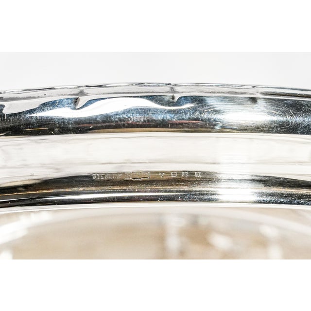 Metal Stunning Large Art Deco Antique Crystal Jewelry Box Sterling Silver Lid Vanity Jar Luxury Home Decor For Sale - Image 7 of 14
