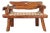 Late 20th Century Sculptural Rustic Knotted Hardwood Bench For Sale