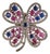 Circa 1890s Style 6.25 Ct Ruby & Kyanite Four Leaf Clover Christmas Brooch Pendant For Sale