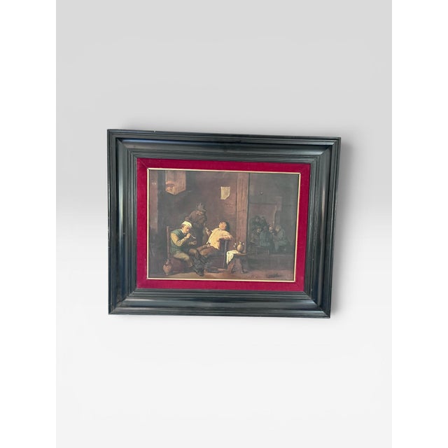 A beautifully executed late 19th to early 20th century Spanish oil on canvas depicting a lively tavern interior in the...