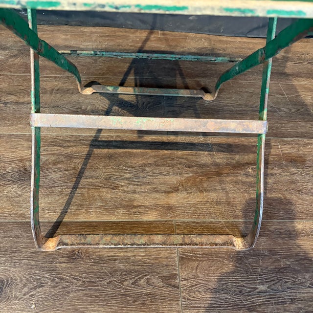 Weathered Green Bistro Chairs With Original Paint For Sale - Image 12 of 12